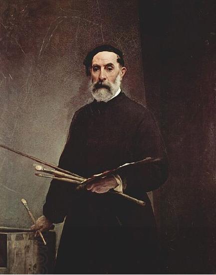 Francesco Hayez Self-portrait at the age of 69. oil painting picture